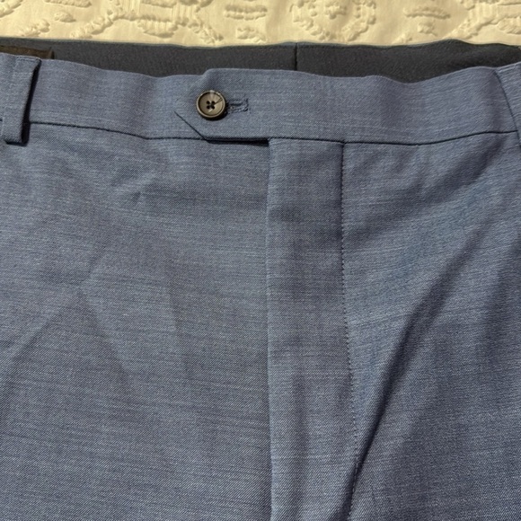 Jos. A. Bank Traveler Performance Wool Slim Blue Unhemmed Pants Men’s Size 42 - Picture 6 of 12